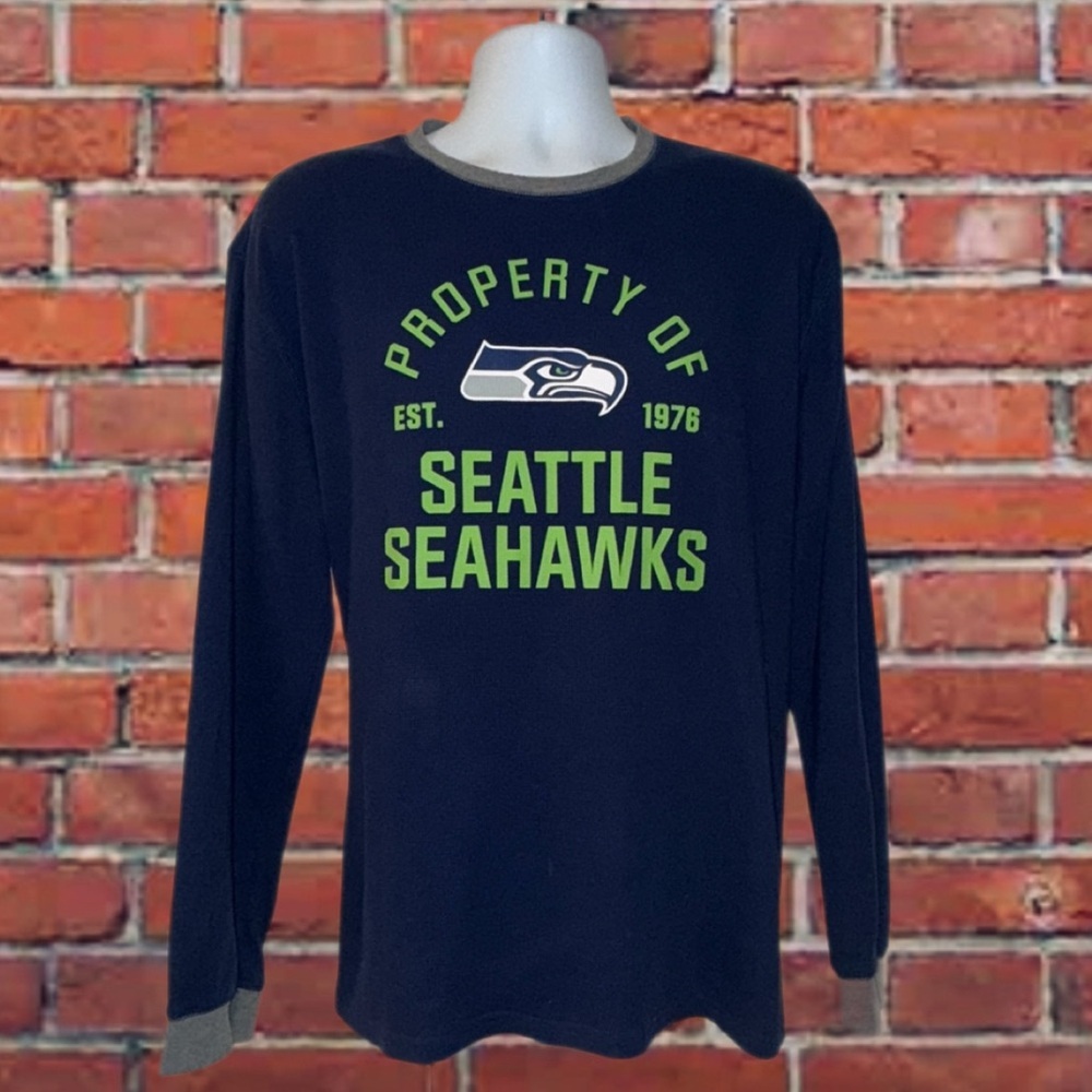 NFL Pro Line Seattle Seahawks Thermal Long Sleeve Henley Men’s Size - XXL